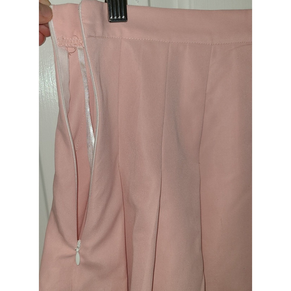 Hot Topic light pink‎ pleated cheer schoolgirl skirt w black stripe Goth Whimsy - Picture 8 of 8